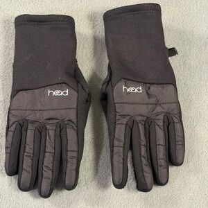 Head Black Winter Gloves Medium Quilted Grip Palm Fleece Lined 7312